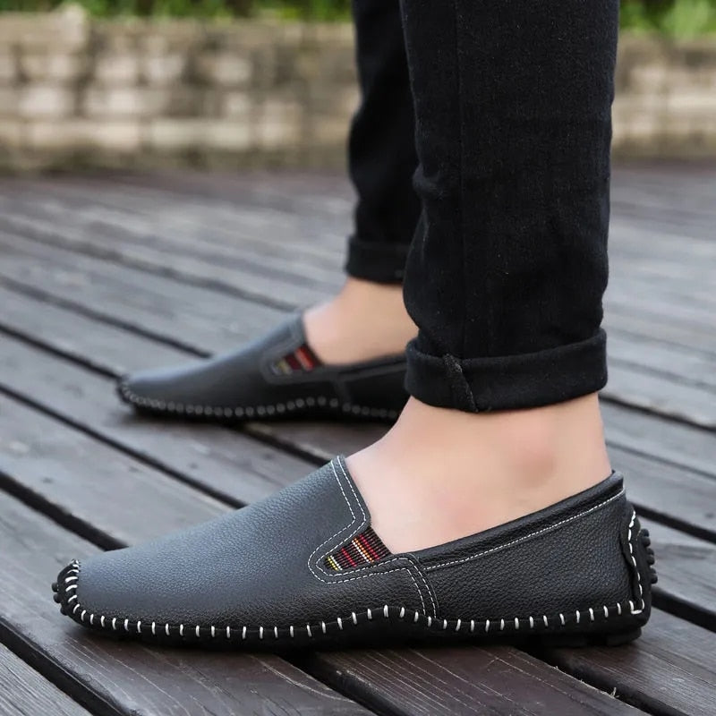 Hand-stitched Formal Shoes Men Loafers Casual Flat Shoes