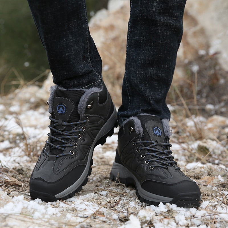 Winter Men Boots Warm Snow Boots Waterproof Outdoor Boots Work Shoes