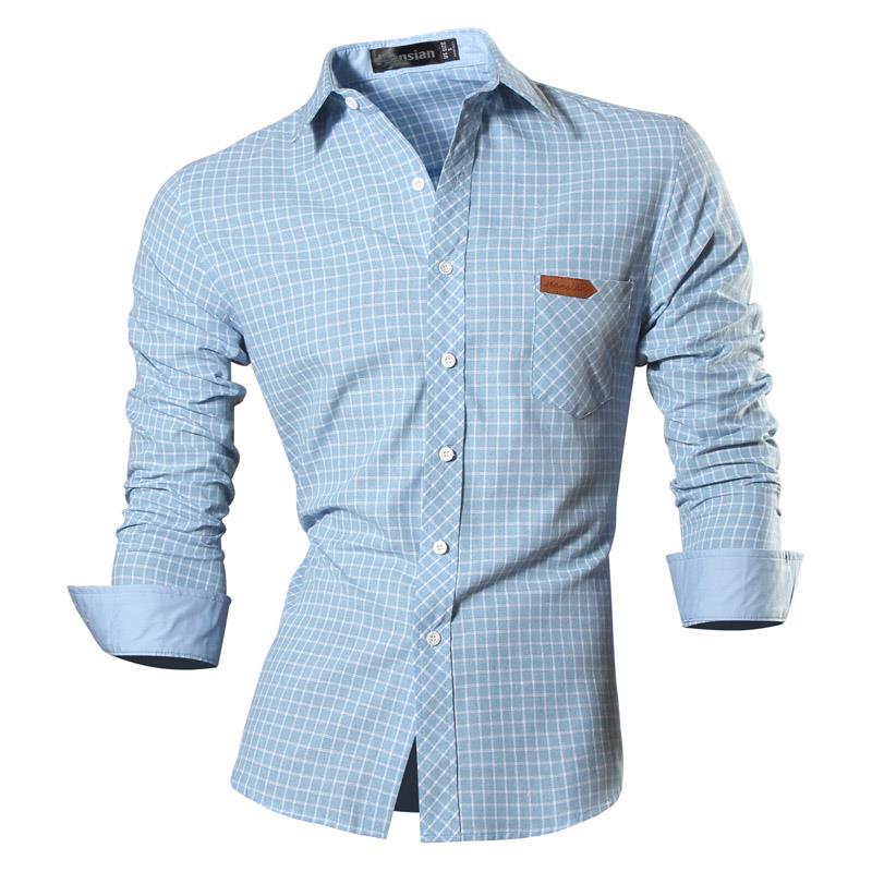 Men Casual Dress Shirts Fashion Stylish Long Sleeve