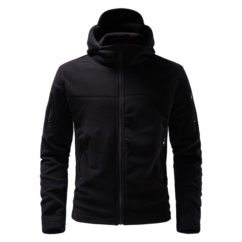 Men Pure Color Windproof Jacket Hooded Casual Jacket Outdoor Wear