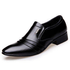 Shoes Men Business Dress Loafers Pointy Black Shoes Oxford Breathable Shoes