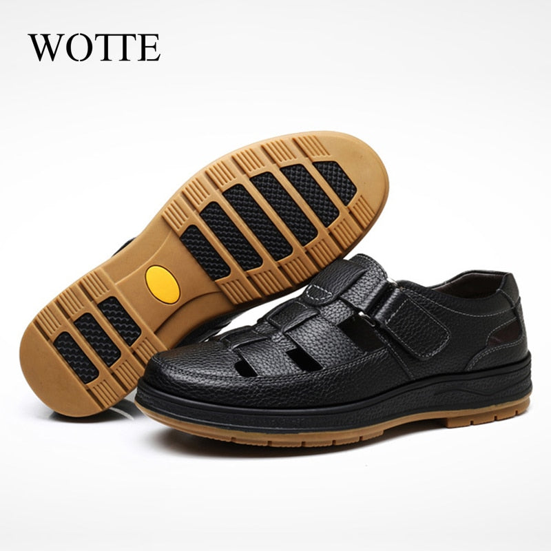 Classic Sandals Men Hollow Out Casual Shoes Comfortable Solid Outdoor Shoes