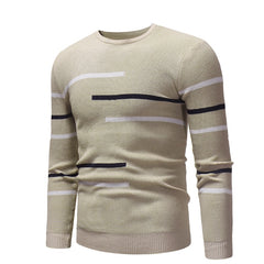 Men round-neck striped pullover men knit sweater