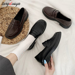 loafers School Jk Uniform Lolita Shoes College Gothic loafers for women boots