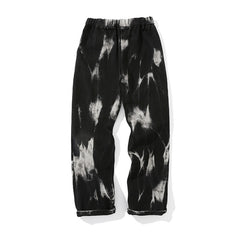 Pants Tie Dye Printing Hip Hop Loose Casual Cargo Straight Pant Men