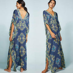 Long Beach Cover up Pareos de Playa Mujer Beach Kaftan