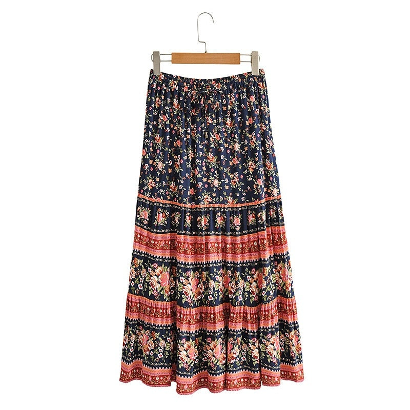 Long Skirt Hippie Women Swing Skirts Holiday Beach