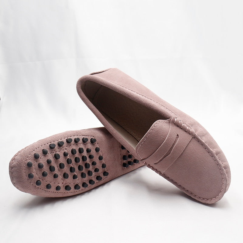 Women Shoes Genuine Leather Women Flat Shoes Casual Loafers Slip On