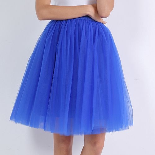 5 Layers Fashion Tulle Skirt Pleated TUTU Skirts Midi Skirt