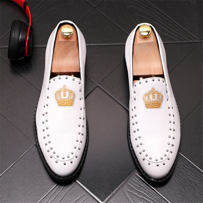 New Luxury Royal Style Men Handmade Embroidery Designer Loafers Casual Shoes