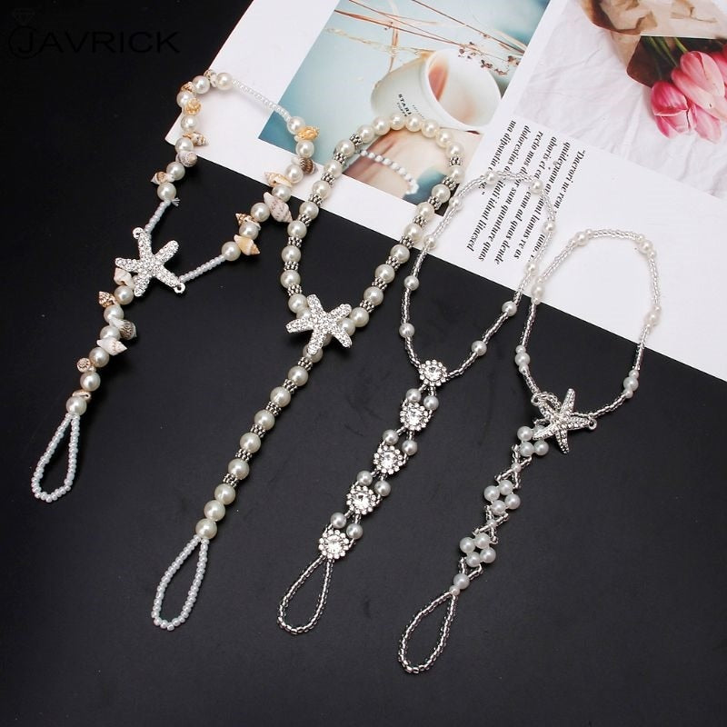 2 Pcs/Set Pearl Ankle Chain Beach Wedding Foot