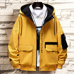 Jacket Zipper Casual Hooded Windbreaker Jacket Men Coat Clothing