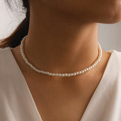 Pearl Beads Choker Clavicle Chain Necklace