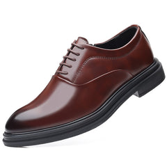 Men Dress Shoes Lace-up Casual Business Shoes Pointed Toe Formal