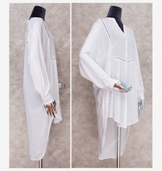 Beach Cover up  White Tunic Woman Bikini Cover-ups
