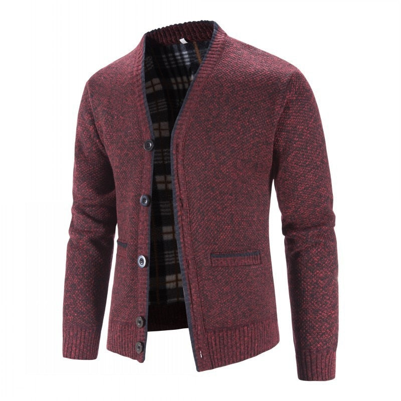 Sweaters Men Winter Thicker Knitted Cardigan Slim Fit Knit Warm Sweater Jackets Knit