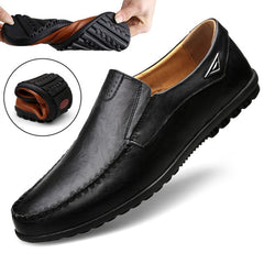 Men Casual Shoes Loafers Moccasins Breathable Slip on Black Driving Shoes