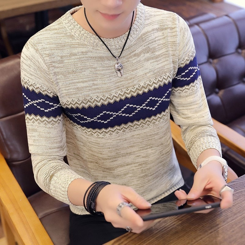 Sweaters And Pullovers Men Long Sleeve Knitted Sweater Pullovers Warm Coat