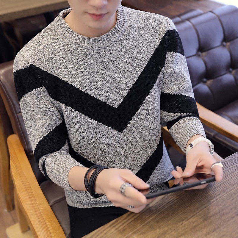 Sweaters And Pullovers Men Long Sleeve Knitted Sweater Pullovers Warm Coat