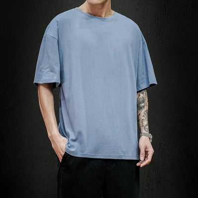 Men T Shirt Hip Hop Short Sleeve Casual Streetwear Top Tees