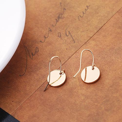 Geometry Earrings Heart Sweet Gold Love Earrings