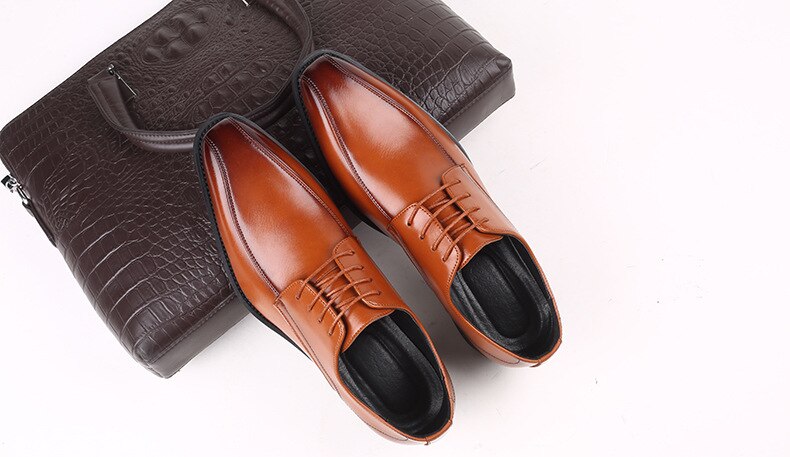 Men Shoes Dress Luxury Brand Elegant Design Business Formal Shoes