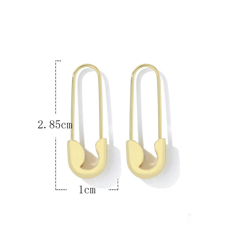 Minimalist Paperclip U-shape Stainless Steel Small Stud Earrings