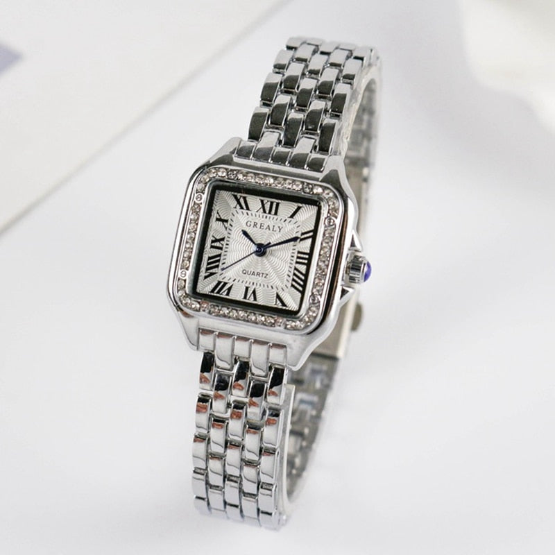 Fashion Square Watches Brand Ladies Quartz Wristwatch Classic