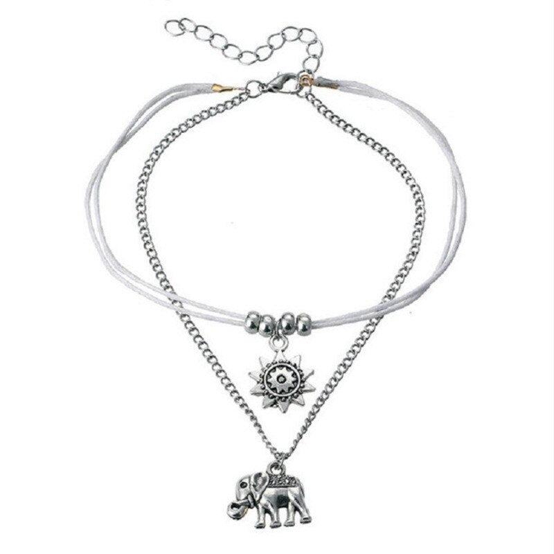 Bracelet 925 Plated Silver Fashion Beach Anklet