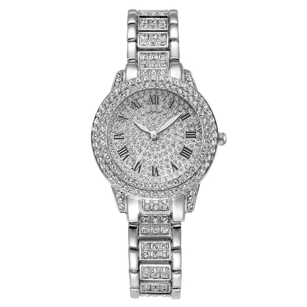 Diamond Women Watches Gold Watch Ladies Wrist Rhinestone