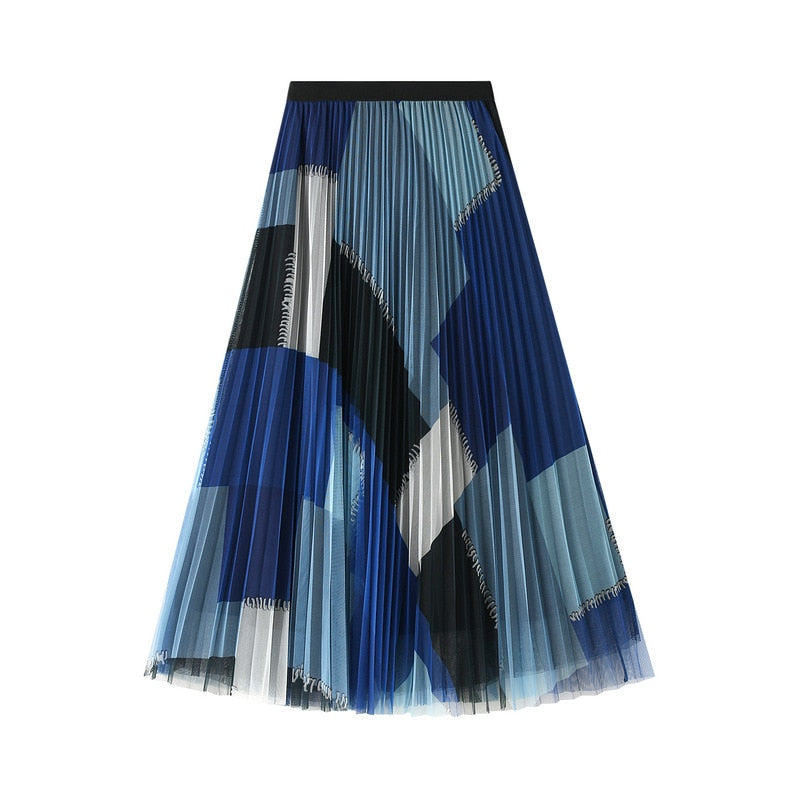 Style Geometric Print Y2K Skirt