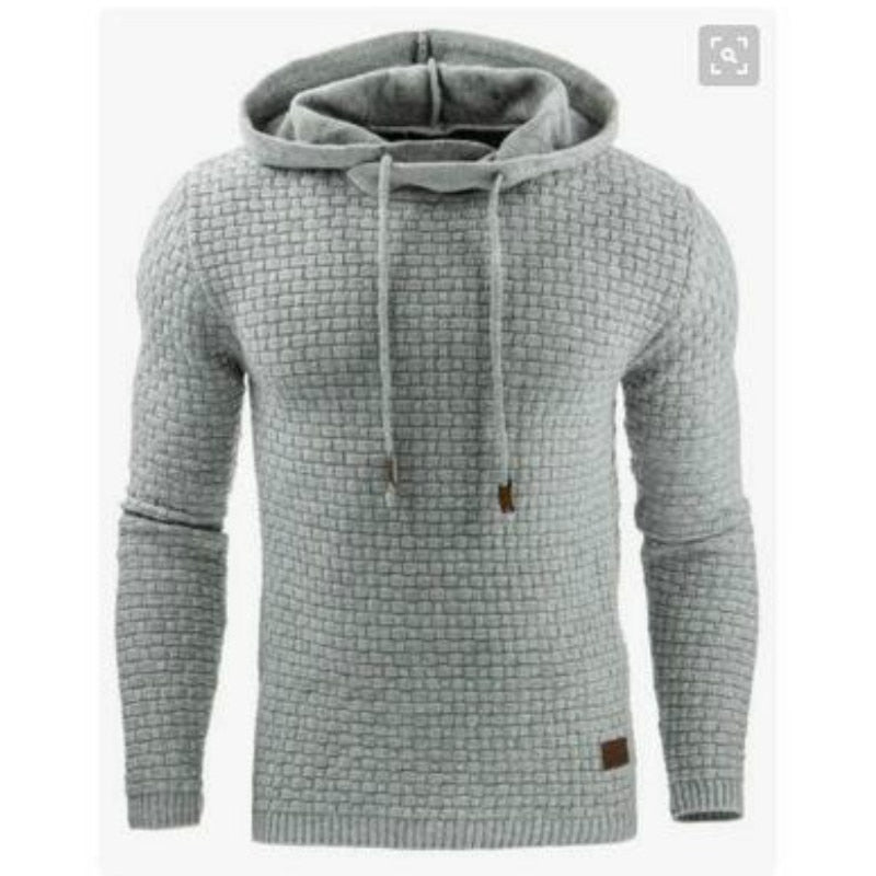 Warm Knitted Sweater Men Casual Hooded Pullover Sweatercoat