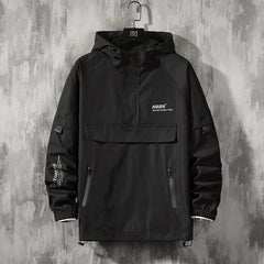 Men Jackets And Coats Hip Hop Windbreaker Overcoat