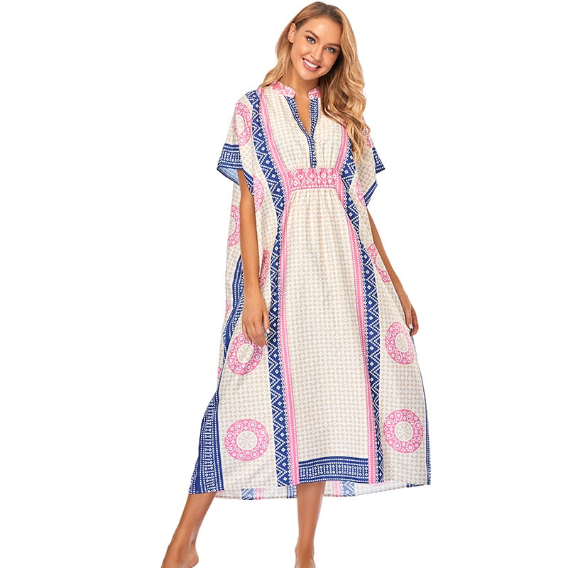 Bohemian Women Summer Beach Dress Swim Wear Cover Up