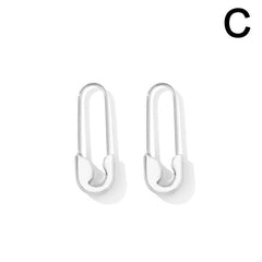 Minimalist Paperclip U-shape Stainless Steel Small Stud Earrings