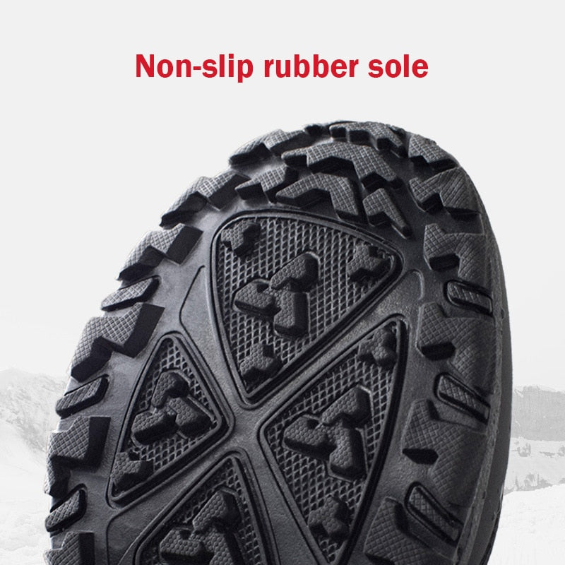 Winter Boots Men High-top Water-resistant Shoes Warm Snow Boots