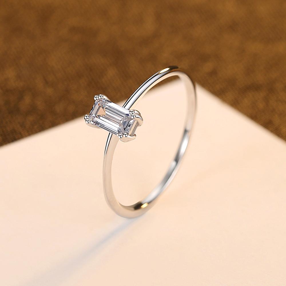 Zircon Rings for Women 925 Sterling Silver Ring Wedding Ring