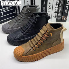 Men Boots Increased Boots Lace Up Casual Shoes Board Boot