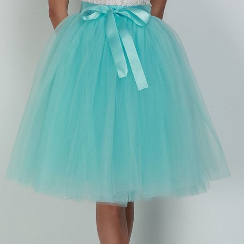 6Layers 65cm Fashion Tulle Skirt Pleated Tutu Skirts