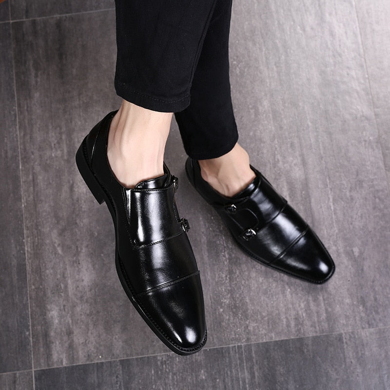 Men Shoes Formal Men Monk Shoes Oxford Shoes Men Dress