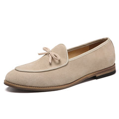 Semi-formal Cow Men Shoes Slip-on Dress Shoes Pointy Flats Loafers