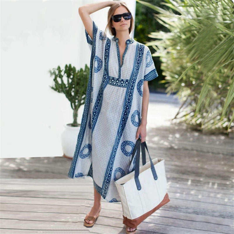 Bohemian Women Summer Beach Dress Swim Wear Cover Up