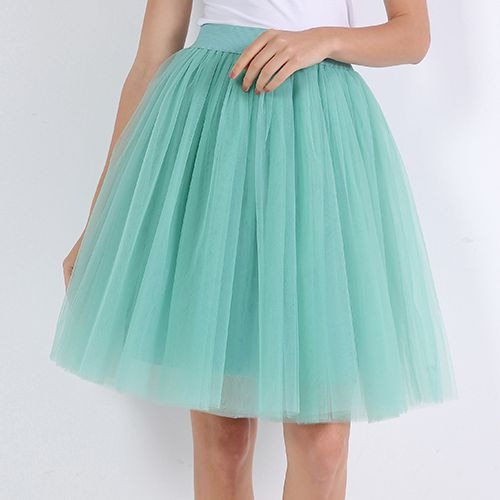 5 Layers Fashion Tulle Skirt Pleated TUTU Skirts Midi Skirt