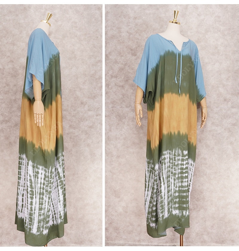 Boho Quick-drying Long Kaftan Bikini Cover-ups Retro