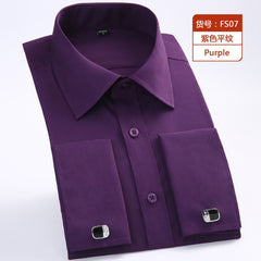 Men Shirt Long Sleeve Formal Business Buttons Shirts Regular Fit Shirt