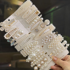 Simulated Pearl Hair Clips For Women