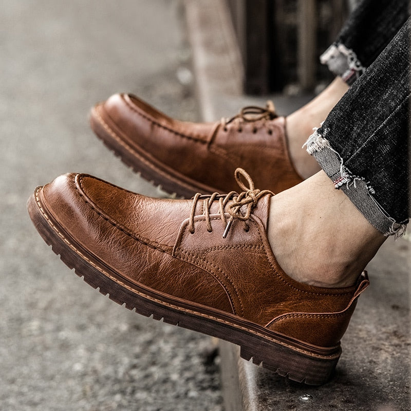 Men Casual Shoes Work Boots Business Casual Sneakers