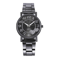 Crystal Women Black Watch Brand Ladies Rhinestone Quartz Wristwatches