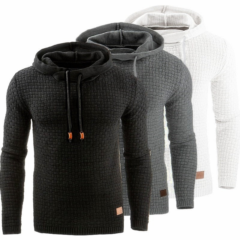 Warm Knitted Sweater Men Casual Hooded Pullover Sweatercoat