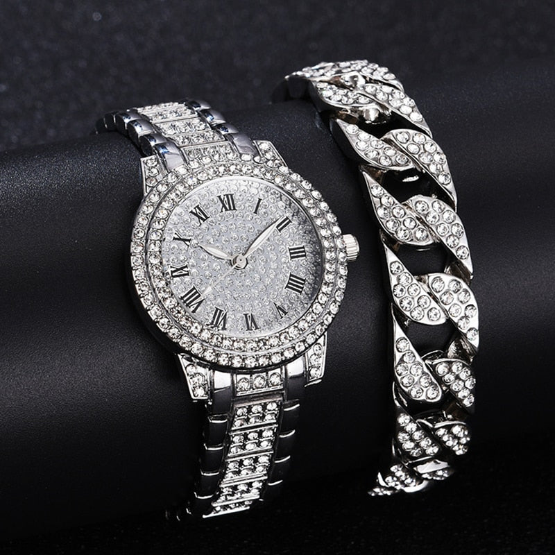 Diamond Women Watches Gold Watch Ladies Wrist Rhinestone